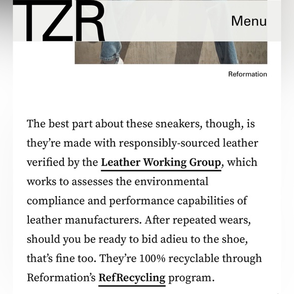 Reformation White Leather Harlow Sneaker sz 7 - Picture 6 of 12